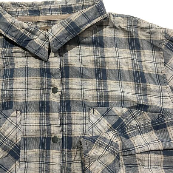 511 Tactical Shirt Mens Medium Blue‎ Gary Plaid Hunting Camping Hiking Outdoors - Picture 1 of 8